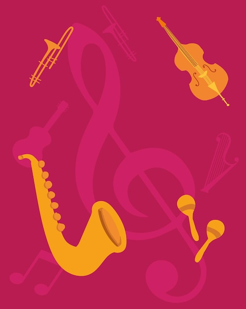 Een kleurrijke poster voor een jazzband.