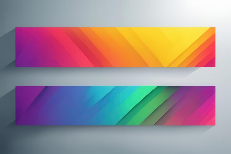 Vector een kleurrijke streep van regenboog gekleurde lijnen met een regenboeg gekleurde streep