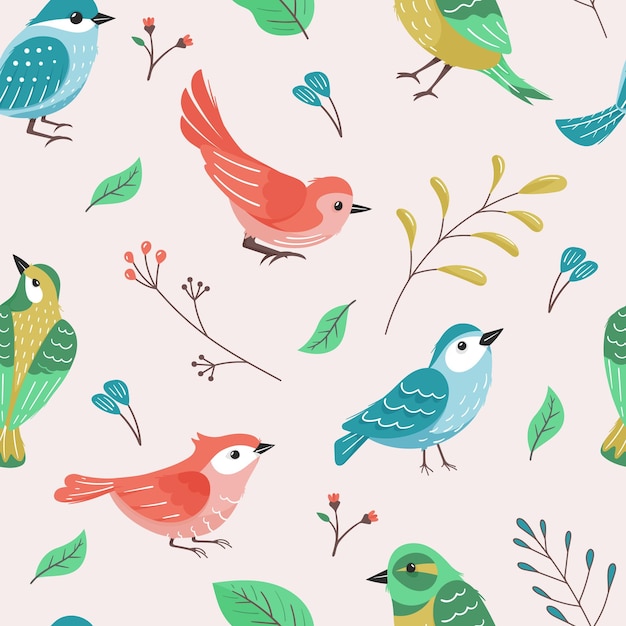 een kleurrijke vogel met een blauwe snavel wordt weergegeven in een kleurige achtergrond