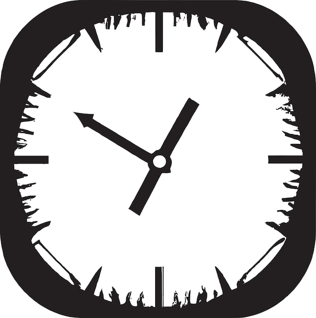 Een klok met een zwarte wijzerplaat en een witte achtergrond met een wijzerplaat en de tijd is 10:30.