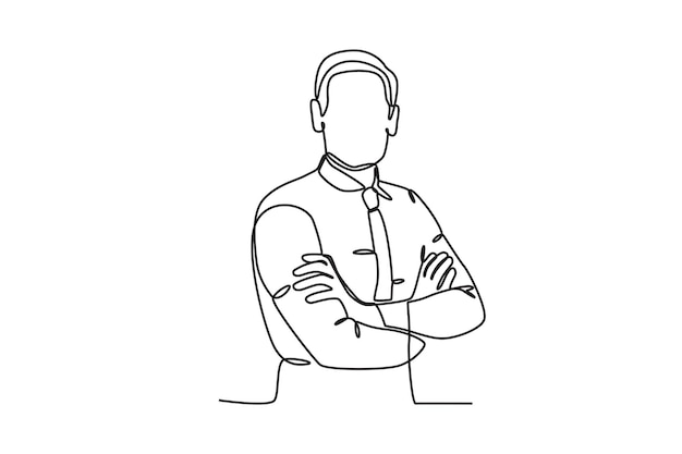 Een knappe bedrijfsleider Bedrijfsleider online tekening