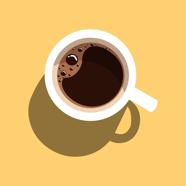 Vector een kop koffie en bonen in een isometrische platte illustratie