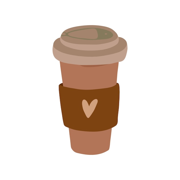 Een kopje koffie om mee te nemen Vectorillustratie