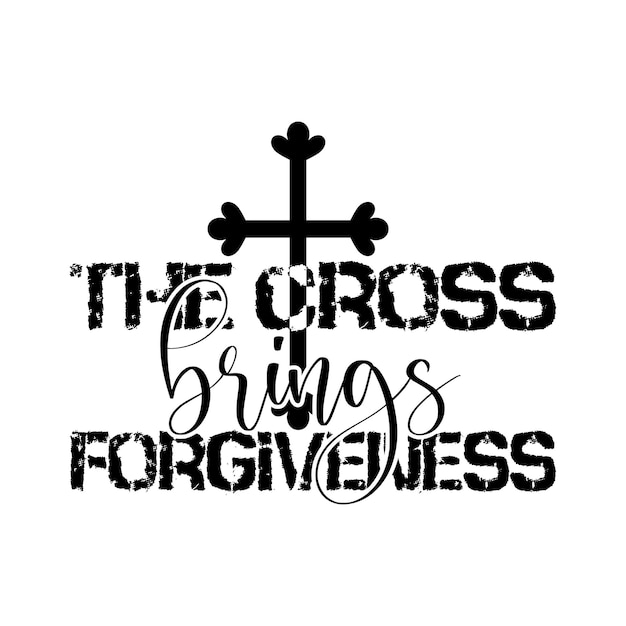 Een kruis met het woord het kruis is in het zwart geschreven op een witte achtergrond.