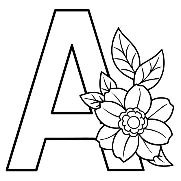 Vector een letter a is getekend op een witte achtergrond