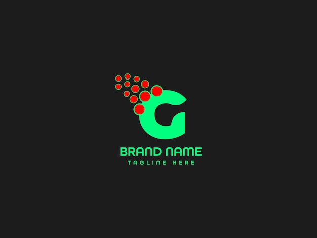 Vector een letter g-logo met een groene g erop