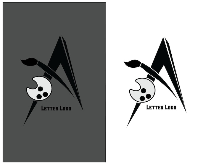 Vector een letter logo ontwerp