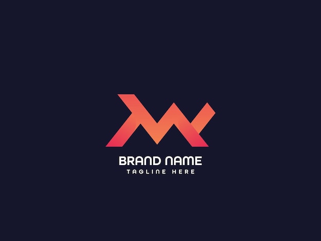 Een letter m-logo met een zwarte achtergrond