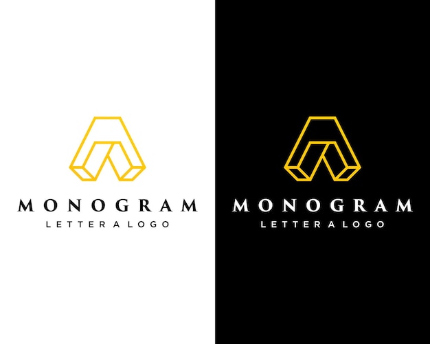 Een letter monogram geometrische lijn logo ontwerp