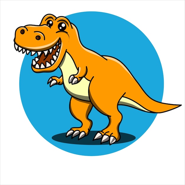 Vector een leuk de illustratieontwerp van de tyrannosauruskunst