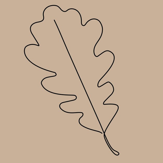 Een lijn verlaat pictogram Vector illustratie Autumn