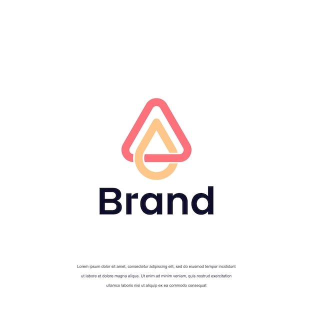 Een logo-ontwerpvector met eenvoudige letters