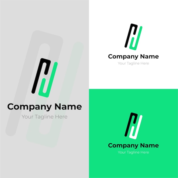 Een logo voor een bedrijf dat in een vlakke stijl is