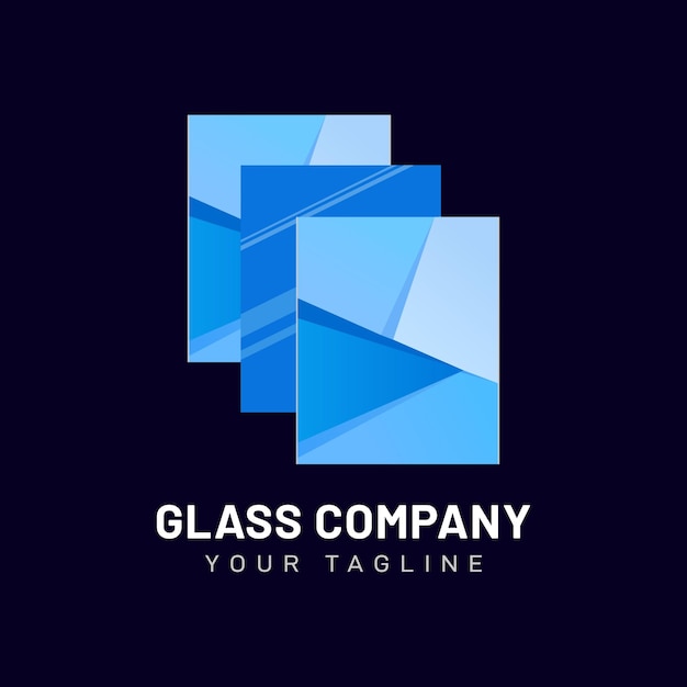 Een logo voor een bedrijf genaamd glasbedrijf.