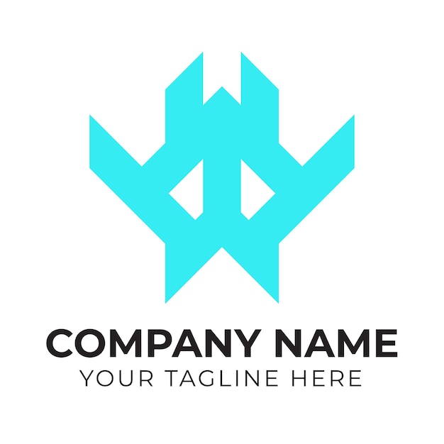 Vector een logo voor een bedrijf met de naam bedrijfsnaam uw tag hier