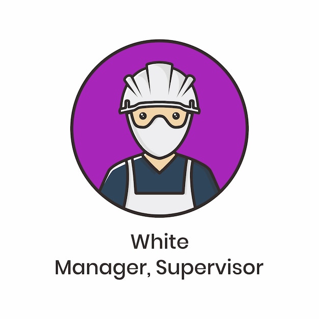 Een logo voor een blanke manager, supervisor.