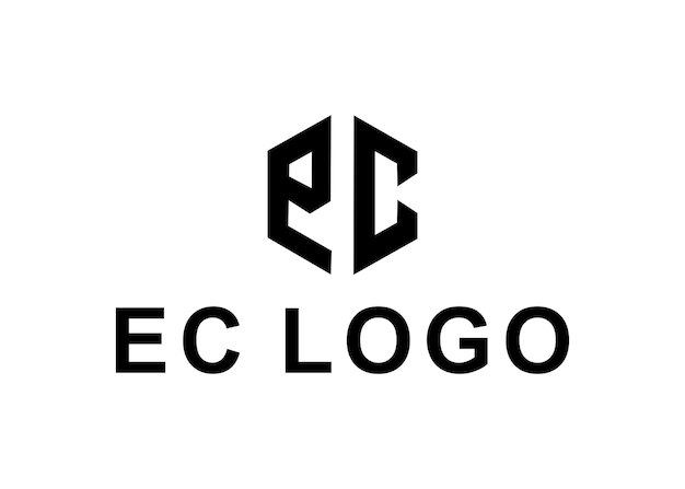 Vector een logo voor een e-logo op een witte achtergrond