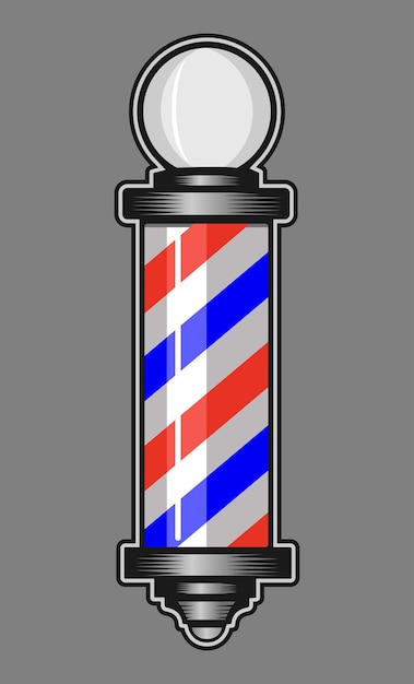 Vector een logo voor een kapperswinkel met een baard en een bril