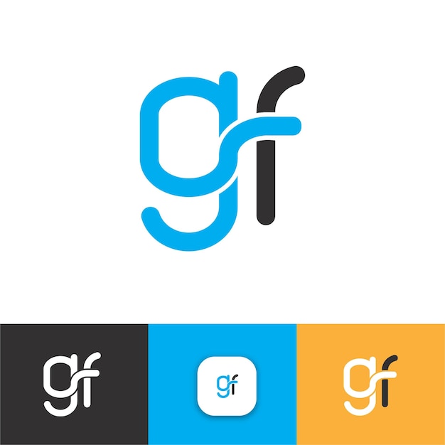 Vector een logo voor een nieuwe website genaamd gf.