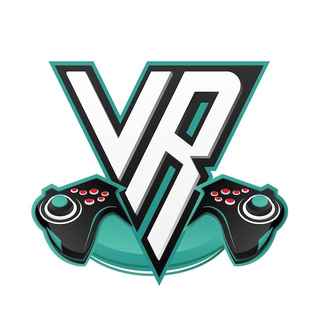 Vector een logo voor een videogame genaamd vr