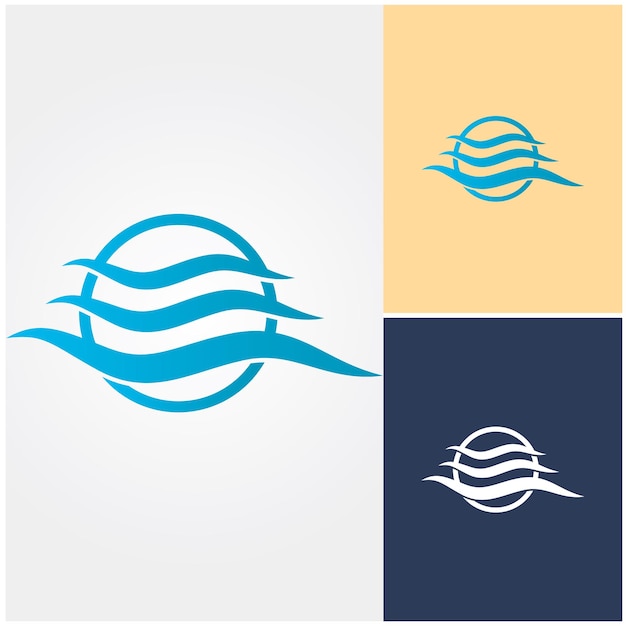 Een logo voor het wereldwaterbedrijf.