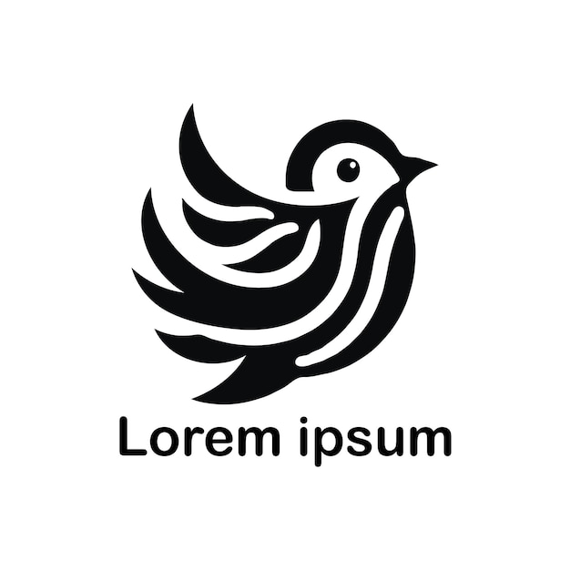 een logoontwerp van een vogel