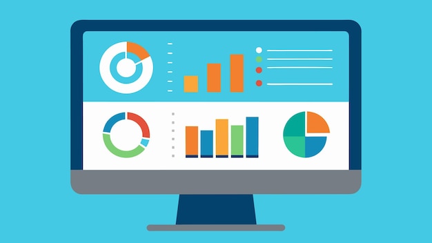 Een macroopname van een computerscherm met een dashboard met realtime gegevens en ytics voor het volgen