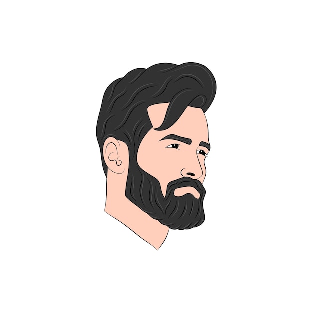 Een man met een baard vectorillustratie