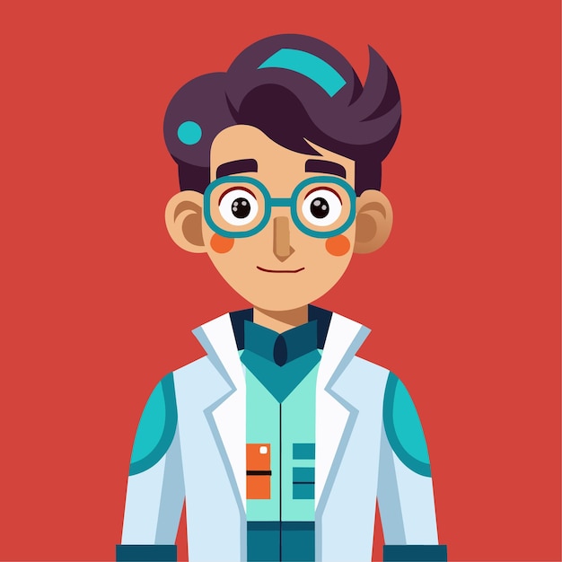 een man met een bril en een labjas met de woorden is een dokter