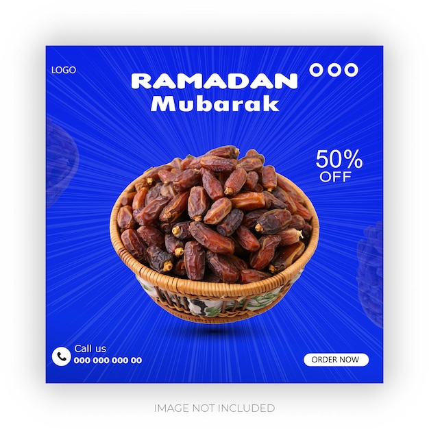 een mand met noten te koop wordt op een blauwe achtergrond weergegeven