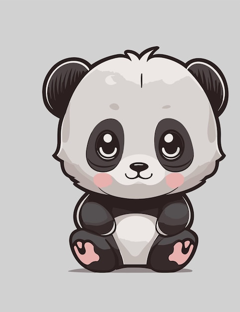 een mascottelogo van panda