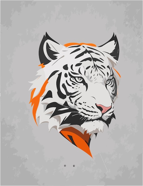 een mascottelogo van witte tijger voor gaming-logo en mascotteproductlogo