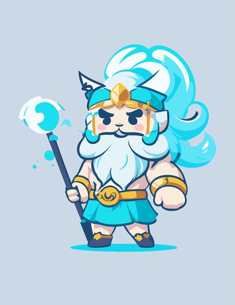 Vector een mascottelogo van zeus