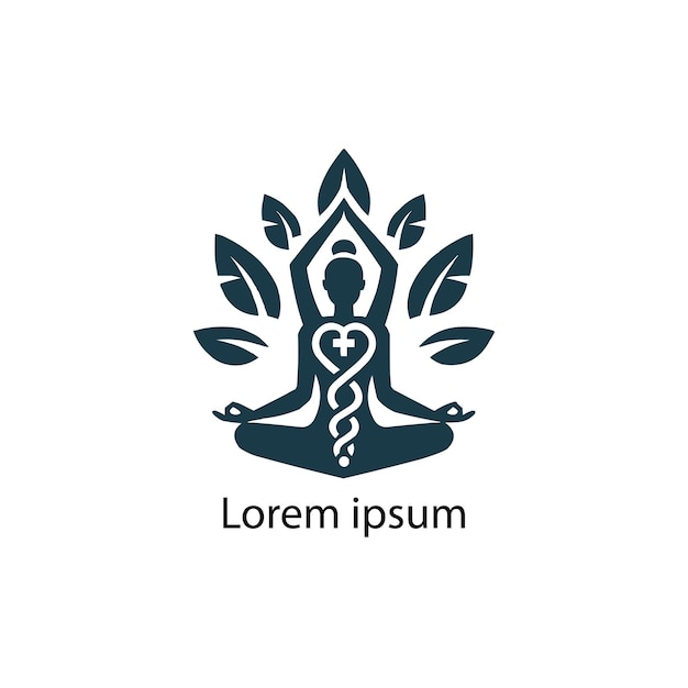 Een medisch yoga-logoontwerp