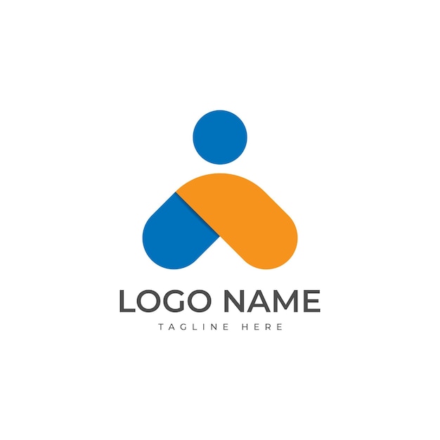 Een mensen logo ontwerp sjabloon inspiratie letter vector illustratie