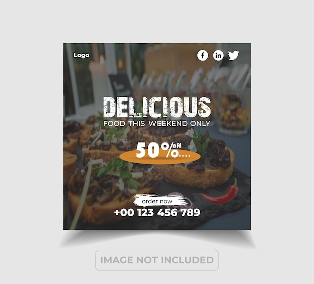 Vector een menu voor een restaurant genaamd deli