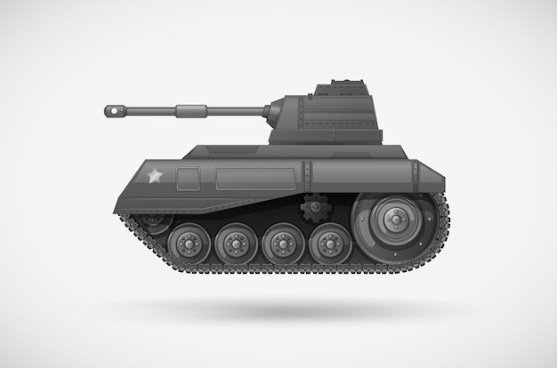 Vector een militaire gepantserde tank