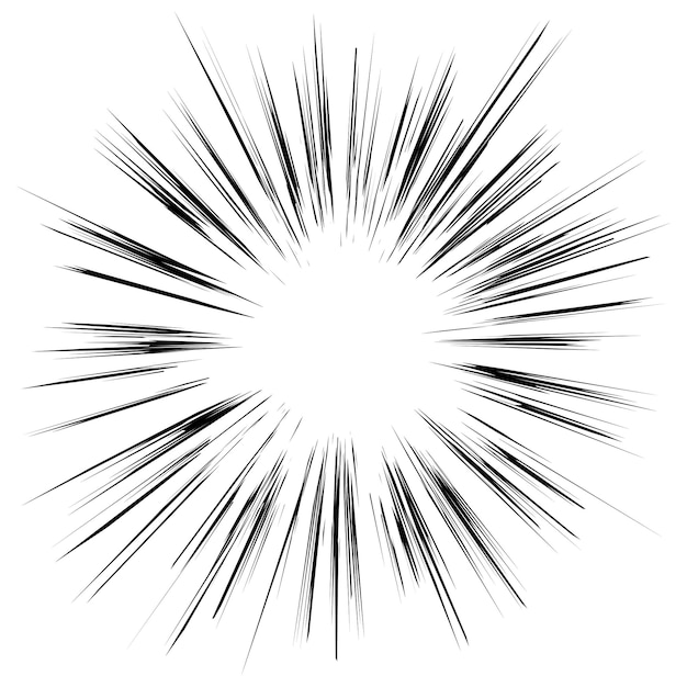 Vector een monochroom explosie-effect.