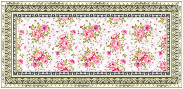 een mooi bloemenpatroon met roze bloemen op een witte achtergrond
