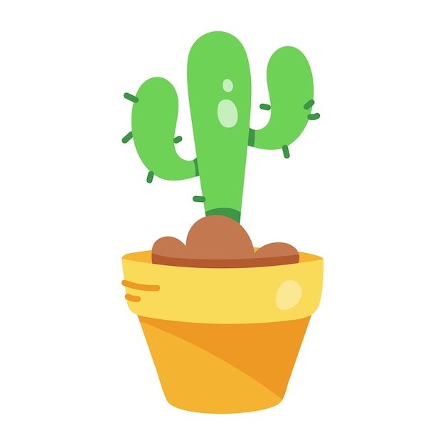 Een mooi handgetekend icoon van cactuspot