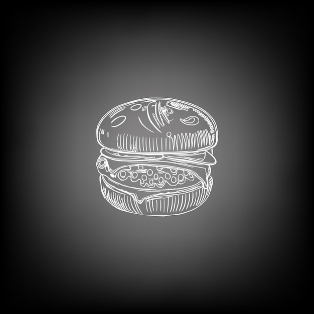 Een mooie lijnkunst Burger Vector