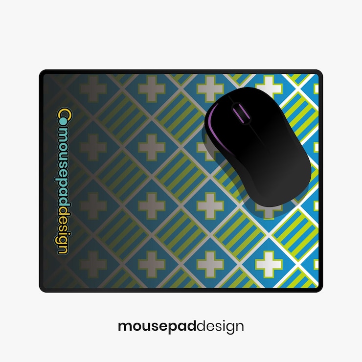 Vector een mousepad met een muisontwerp erop
