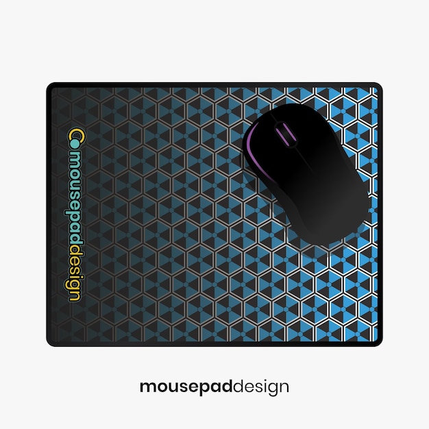 een mousepad met een muisontwerp erop