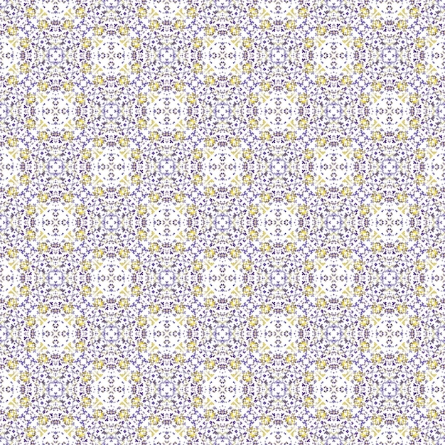 Een naadloos patroon met blauwe en gele vierkanten en het woord zigzag op een witte achtergrond.