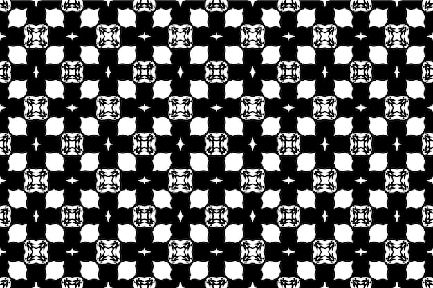Een naadloze patroongeometrische tribalgeometrische batik ikatazteczwart en wit naadloos patroon