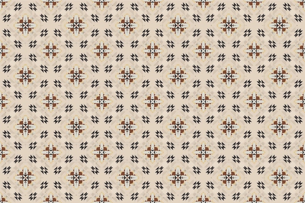 Een naadloze patroongeometrische tribalgeometrische batik ikatazteekse stijletnische boho naadloze patroon
