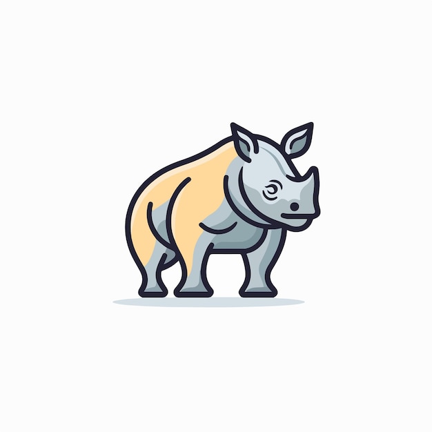 Een neushoornlogo met een neushoorn erop