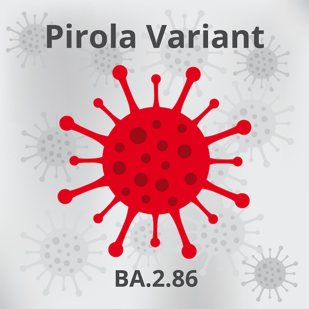 Vector een nieuw type mutatie van het pirola coronavirus coronavirus poster