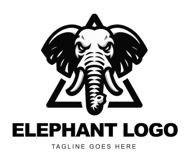 een olifantlogo met de tekst olifant logo erop