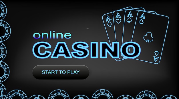 Een online casinokaart met een blauwe kaart op het scherm